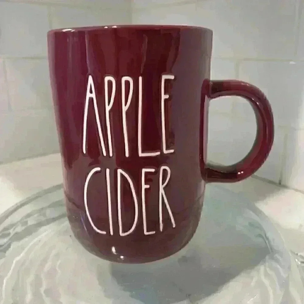 Rae Dunn "Apple Cider" Coffee / Tea Mug Red Artisan Collection by Magenta 20 oz